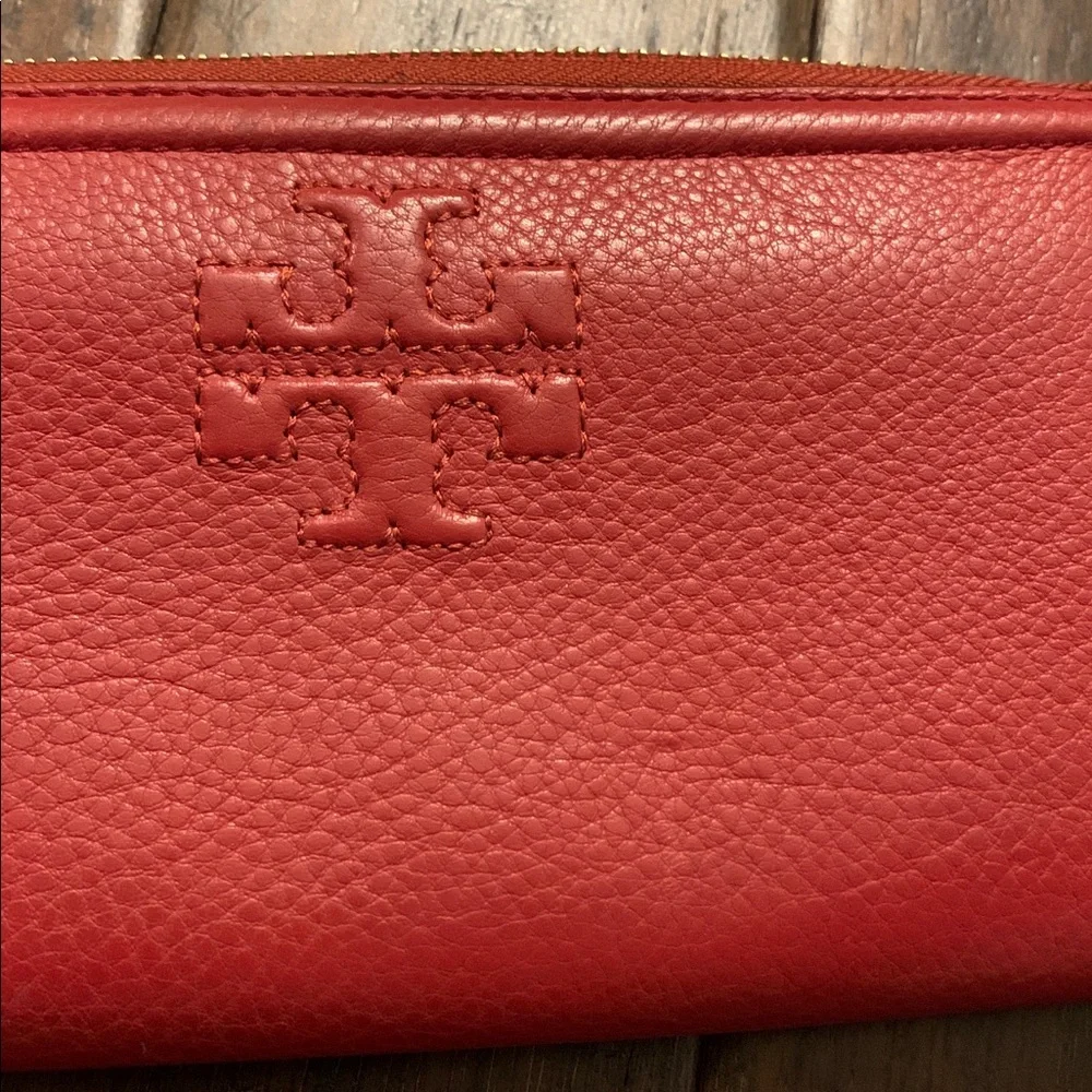 Tory Burch Cherry Red Zip Wallet - Picture 7 of 7